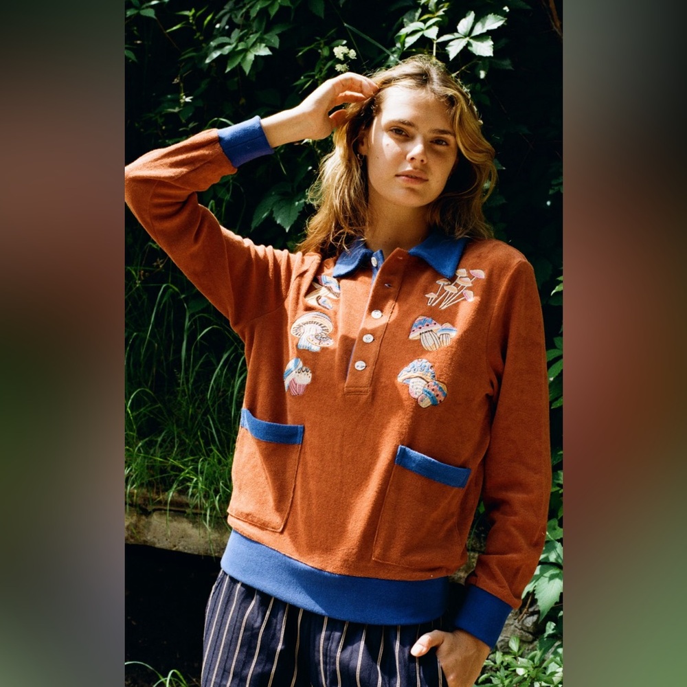 Tombolo Brand New with tags magic mushroom terrycloth shirt size xs